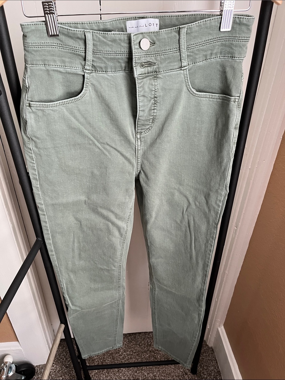 LOFT Sage Green Skinny Jeans